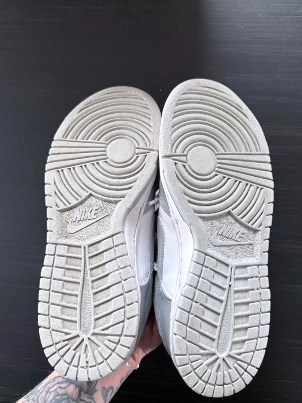 Nike Dunk Low Grey White Youth Size 5Y EUC Barely Worn - Picture 6 of 9